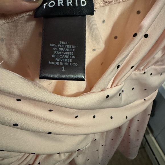 Torrid Gold Cream Asymmetrical Ruched Tank Top - Picture 2 of 4